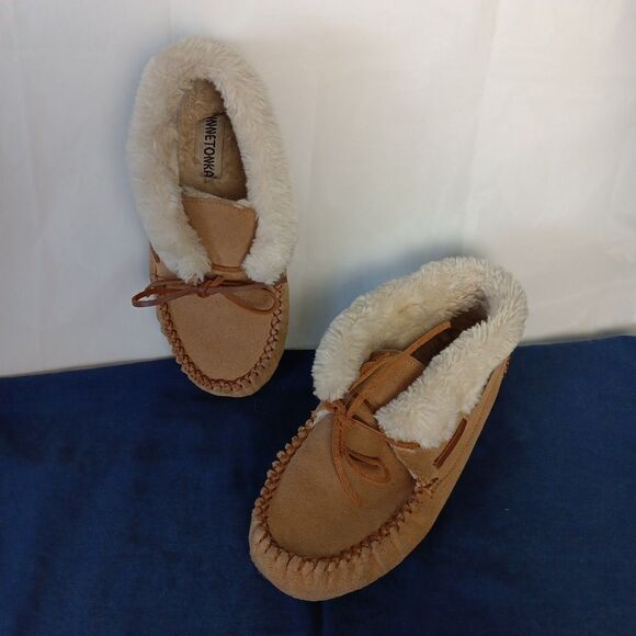 Minnetonka Womens Chrissy Bootie Moccasin Slipper Cinnamon Size 9M - Picture 3 of 14